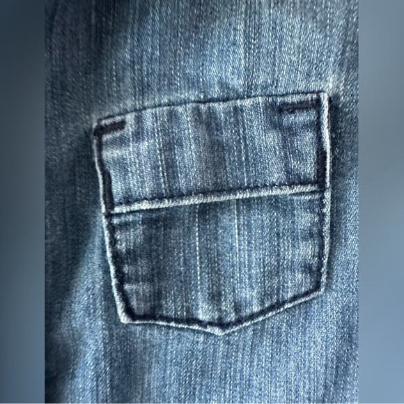 Old Navy Toddler Girl’s 3T Blue Denim Shirt Dress Button Down NWOT - Picture 4 of 9